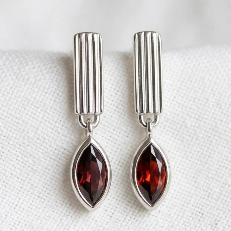 Garnet Velvet Love Earrings