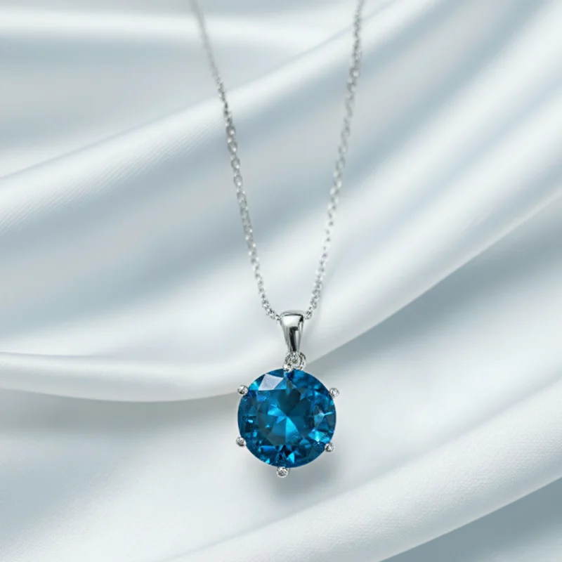 Blue Topaz Rebel Shine Necklace