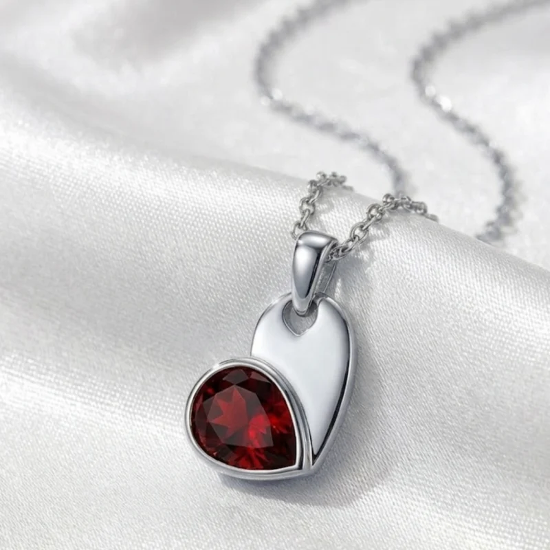 Garnet Crystal Glow Necklace