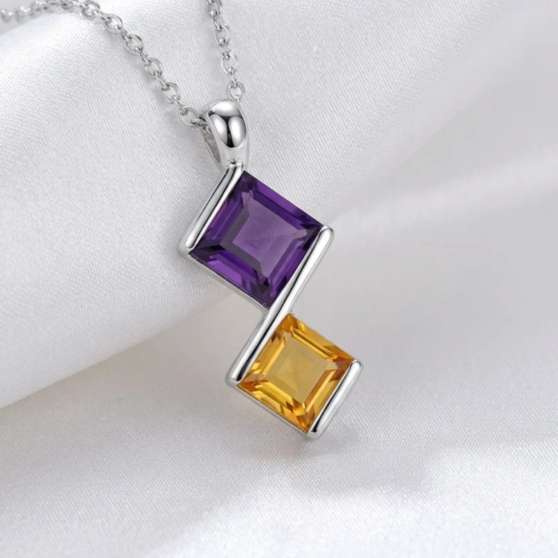 Amethyst & Citrine Glow Amora Necklace